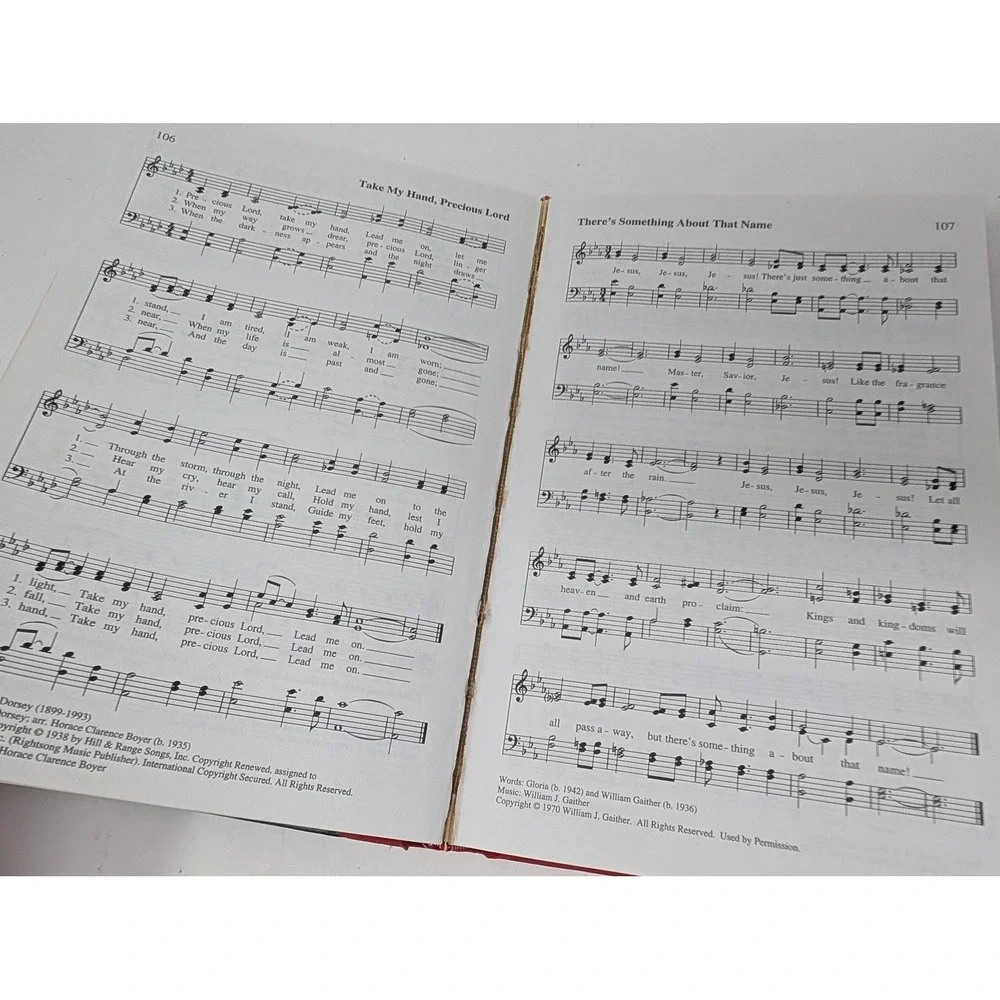 Vintage 1993 Lift Every Voice And Sing II African American Hymnal HC Red Church